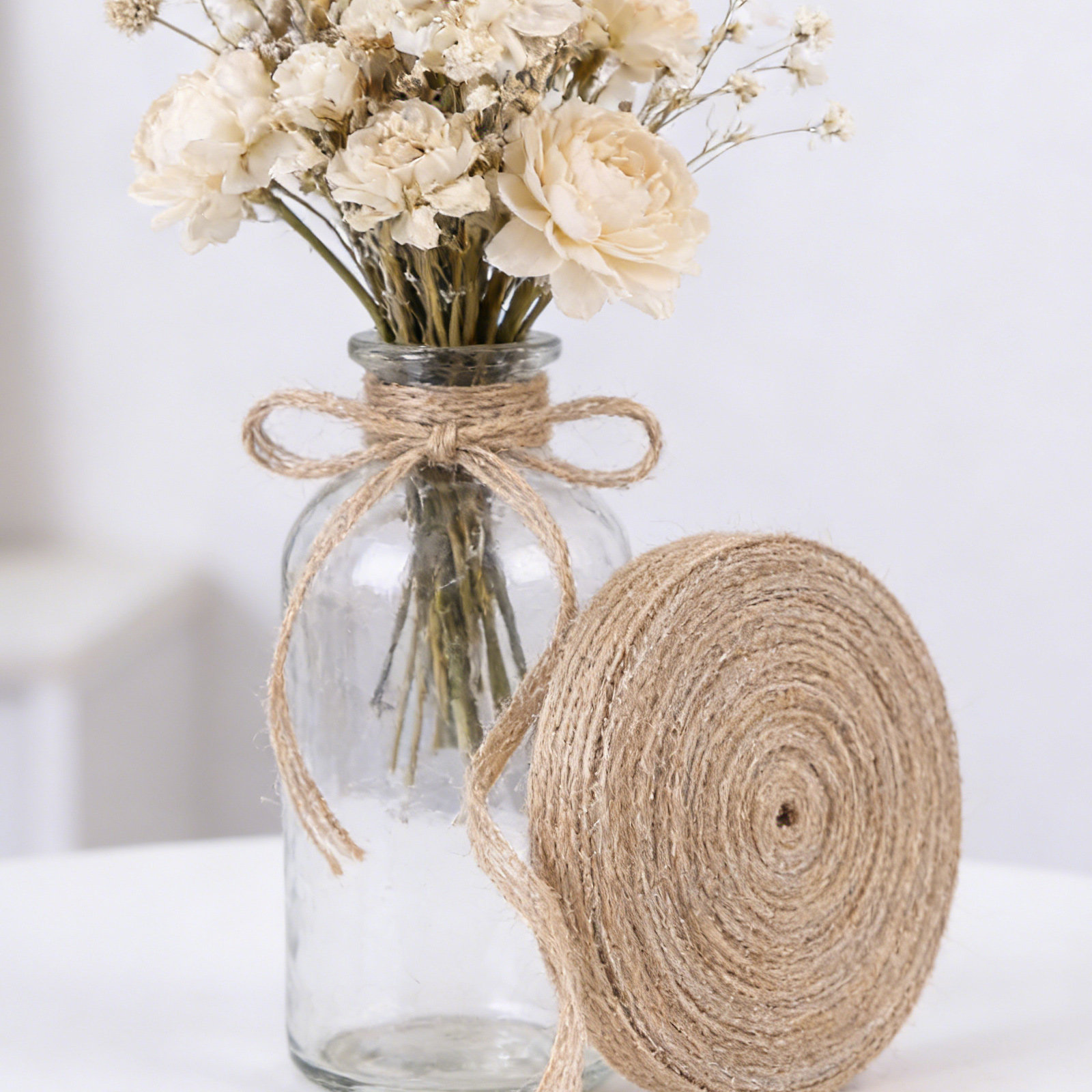 Twine Jute Natural - 2 Rolls Natural Jute Burlap Decorative