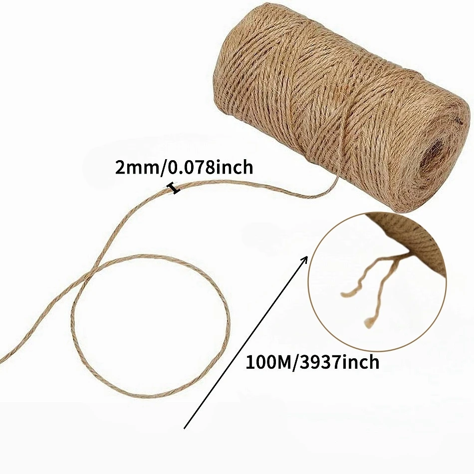 Natural Jute Twine 1mm 2mm 10M - Natural Florist Supply 评论和价格
