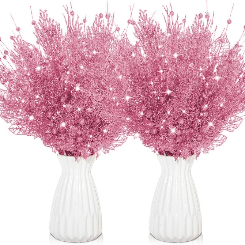 12Pcs Pink Christmas Tree Deco - Florist Supply Bulk 评论和价格
