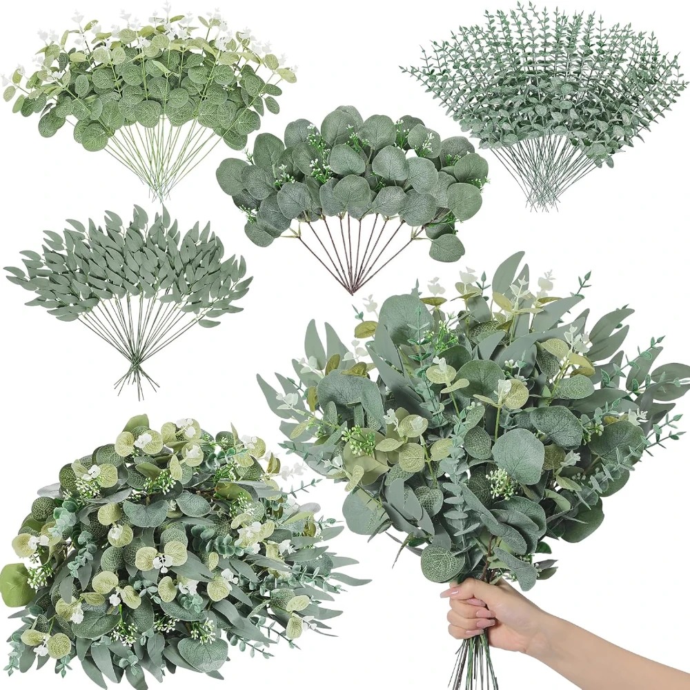 20pcs Eucalyptus Leaves Stems  - Florist Supply Bulk 评论和价格