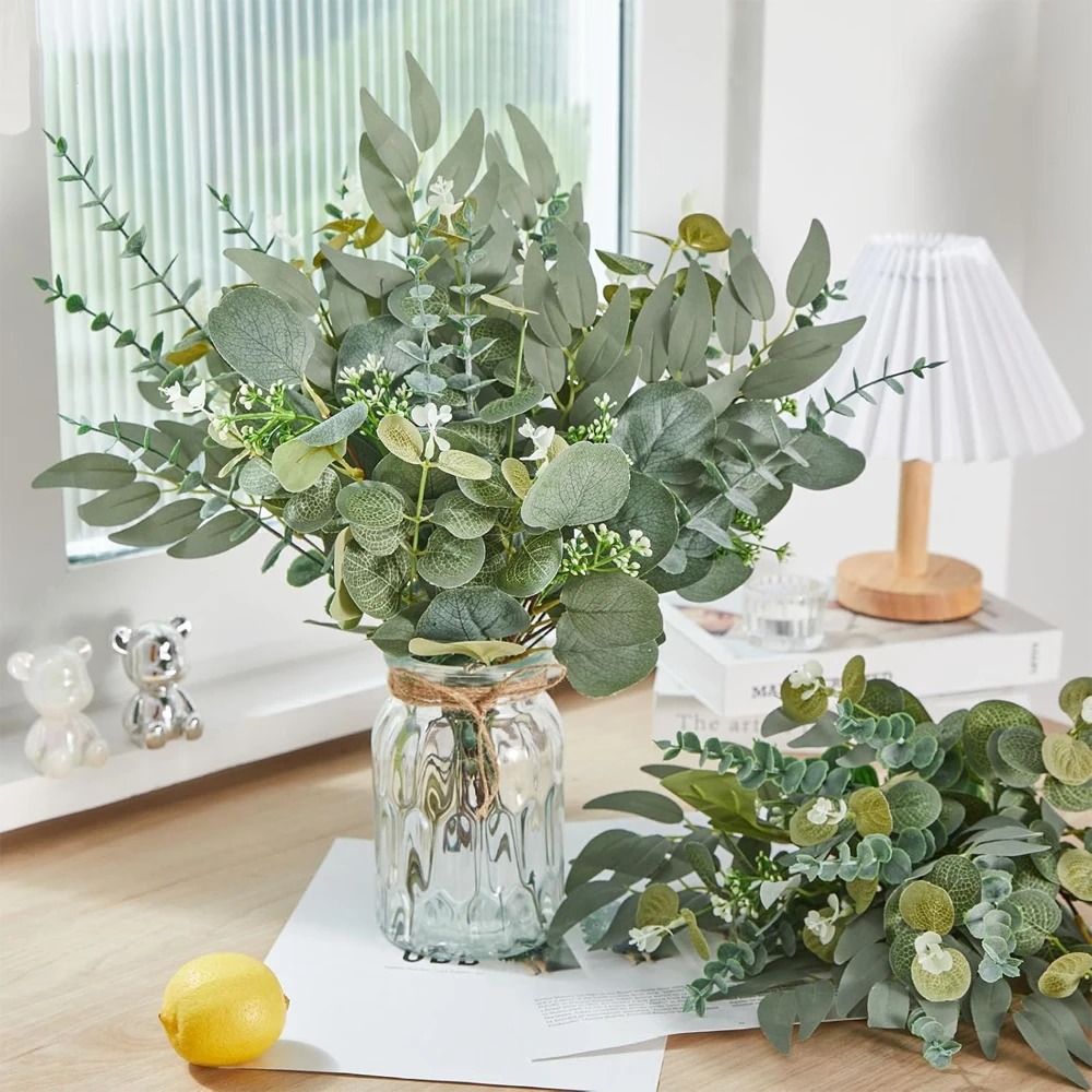 20pcs Eucalyptus Leaves Stems  - Florist Supply Bulk 评论和价格