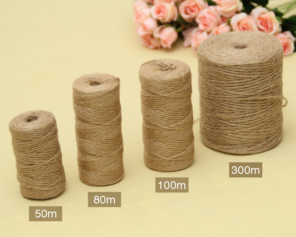 50/80/100Meters Natural Vintag - Twine Jute Natural 评论和价格
