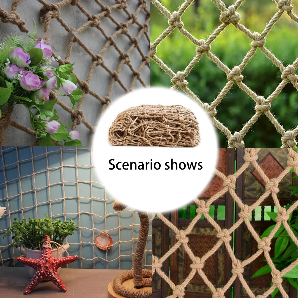 Hemp Rope Climbing Net Garden  - Twine Jute Natural 评论和价格