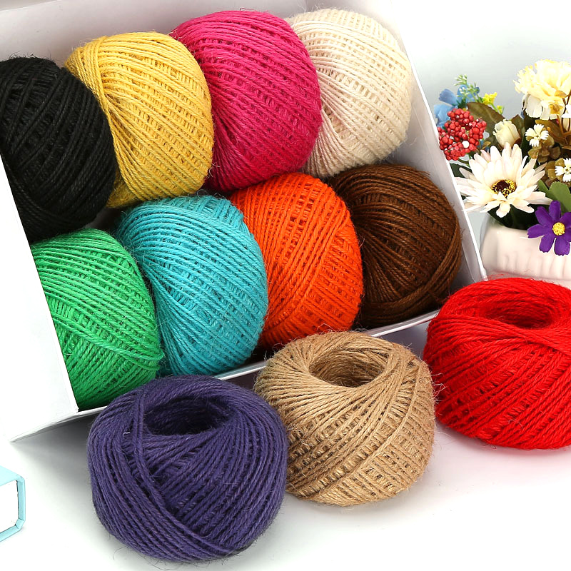 DIY Natural 2mm 50M/Roll Color - Twine Jute Natural 评论和价格