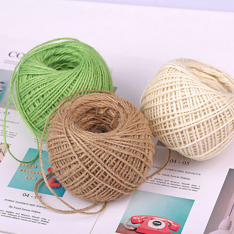 DIY Natural 2mm 50M/Roll Color - Twine Jute Natural 评论和价格
