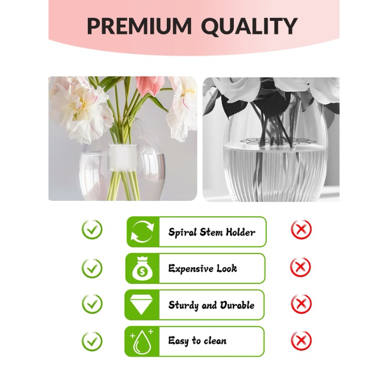Spiral Stem Holder Sturdy Clea - Florist Supply Bulk 评论和价格