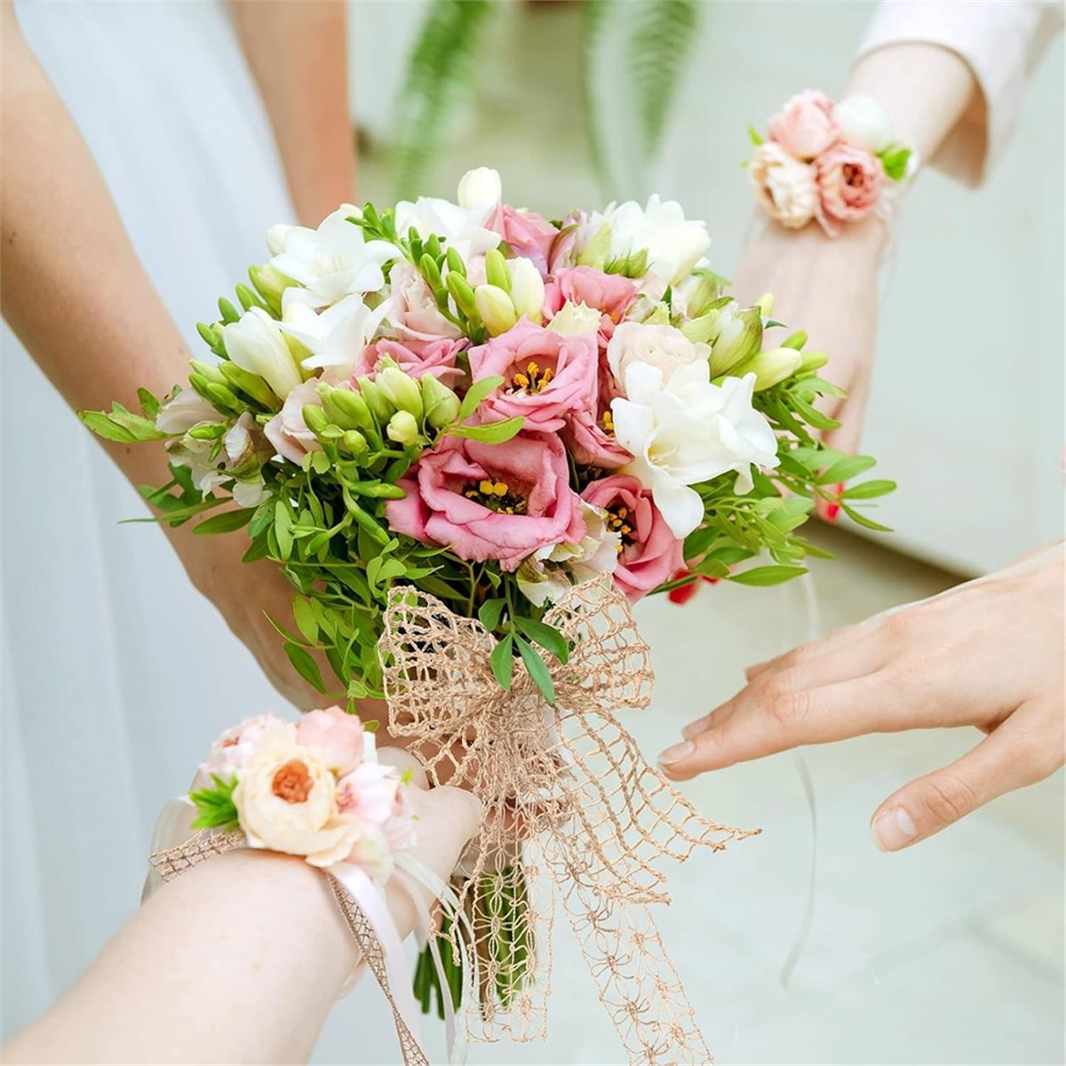 5 Rolls 13ft Burlap Ribbon Wir - Twine Jute Natural 评论和价格