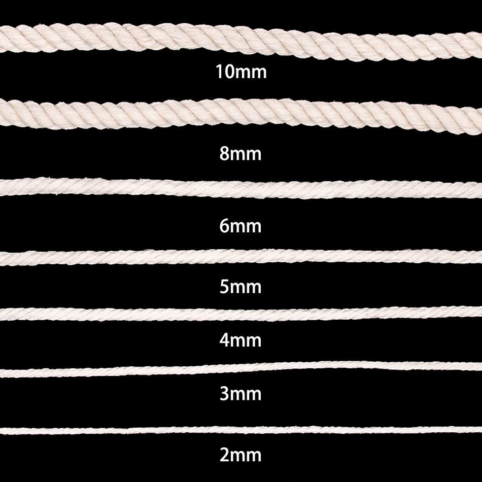 1mm-10mm 100% Cotton Macrame C - Twine Jute Natural 评论和价格